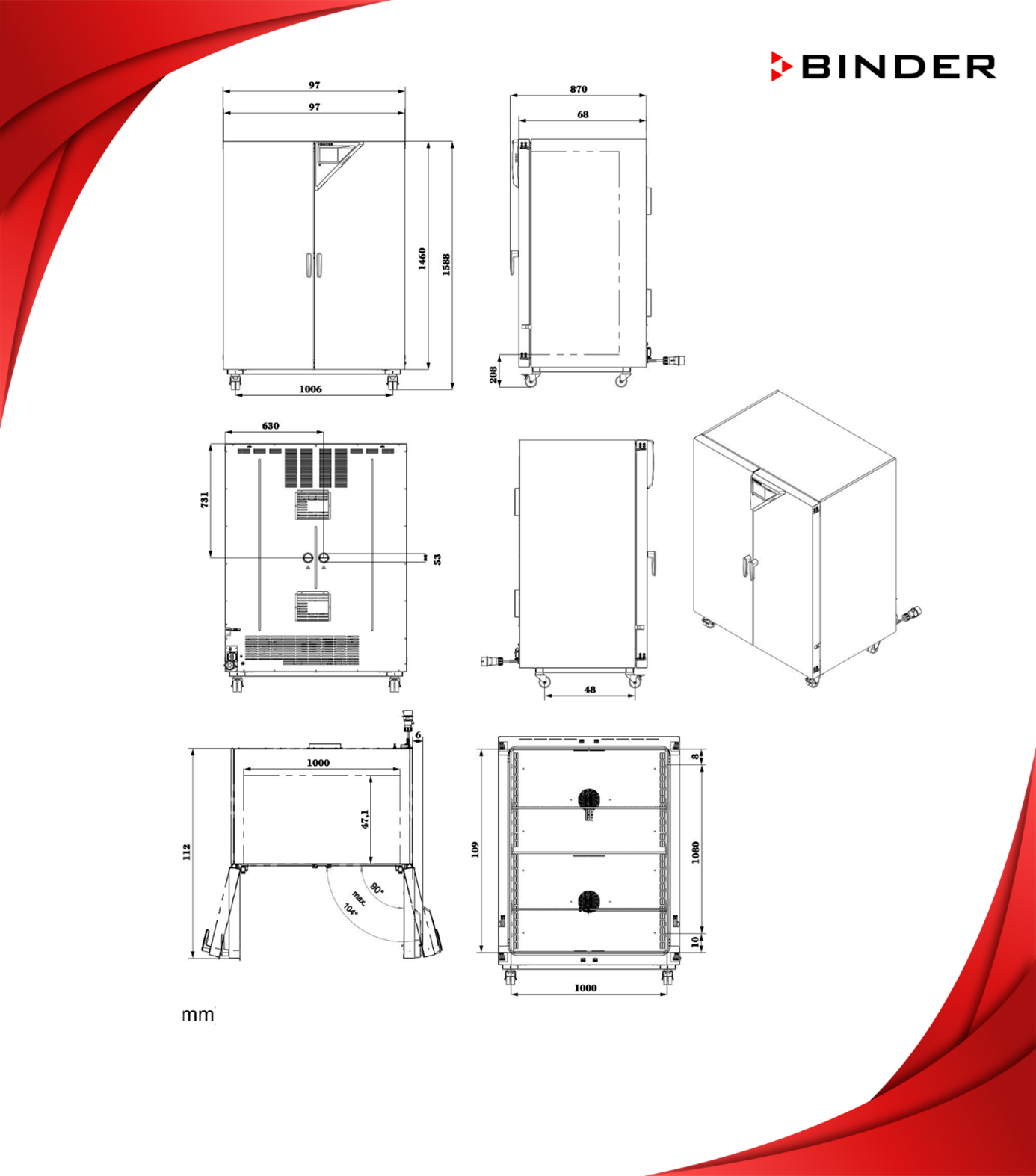 BINDER M 720 Fanlı Etüv – APT.line™ & Programlanabilir