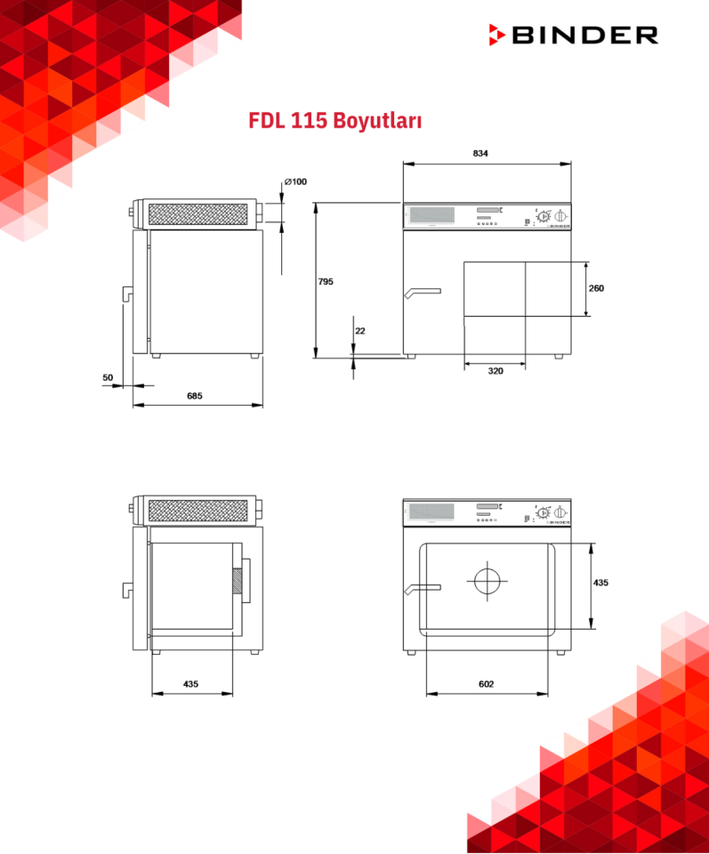 BINDER FDL 115 Fanlı Etüv
