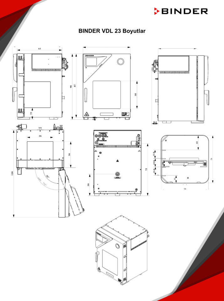 BINDER VDL 23 Vakumlu Etüv - 24 L / +9 °C...110 °C