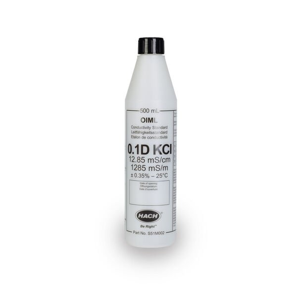 12,85 mS/cm Sertifikalı Referans Madde CRM OIML İletkenlik Standart Çözeltisi, KCl 0,1 D, 500 mL S51M002
