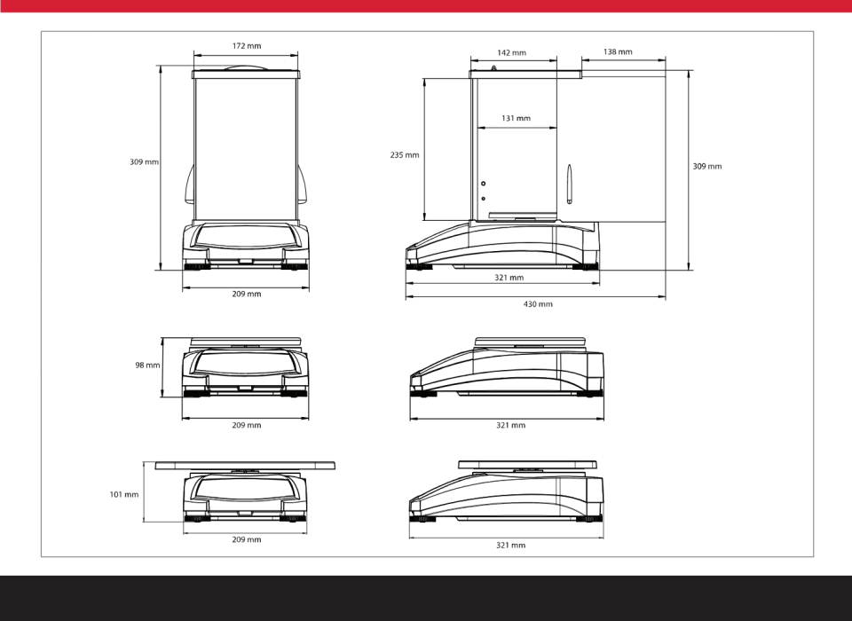 OHAUS PX623/E Yarı Analitik Terazi 620 gr/0,001 gr