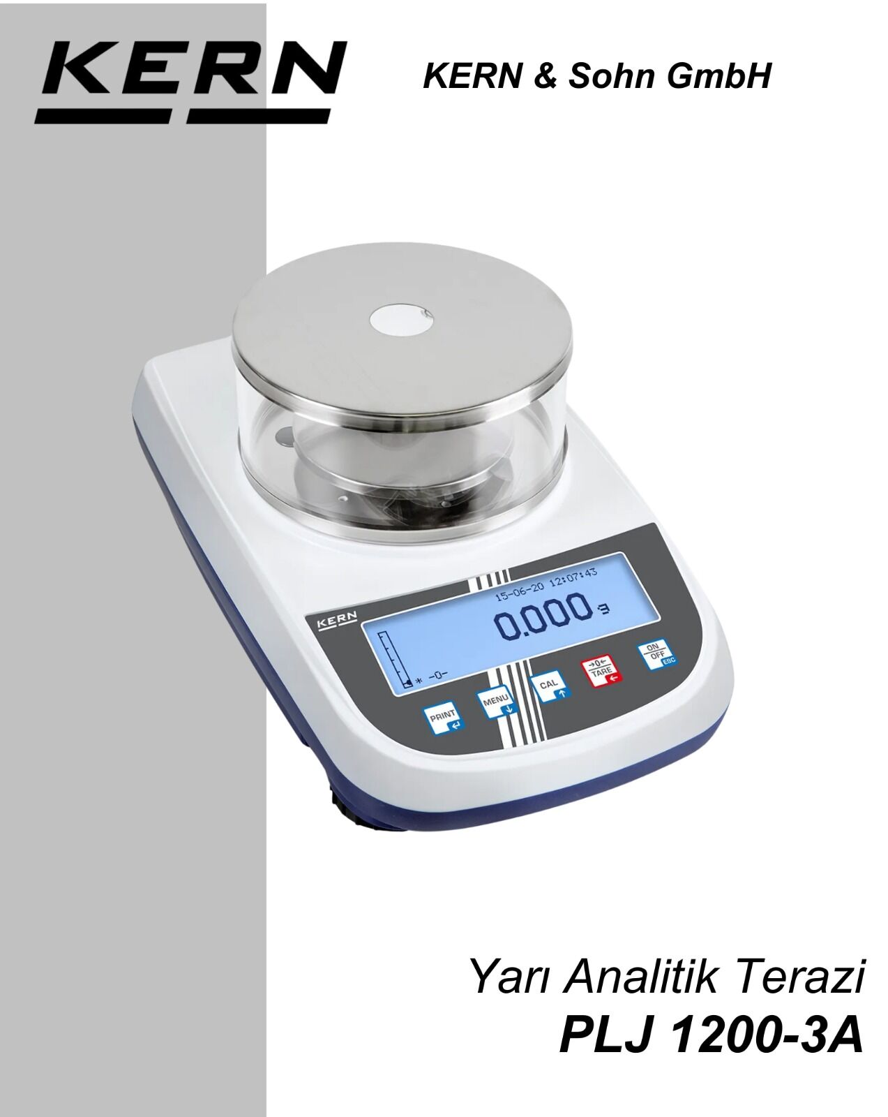 KERN PLJ 1200-3A Yarı Analitik Terazi 1200 gr/0,001 gr