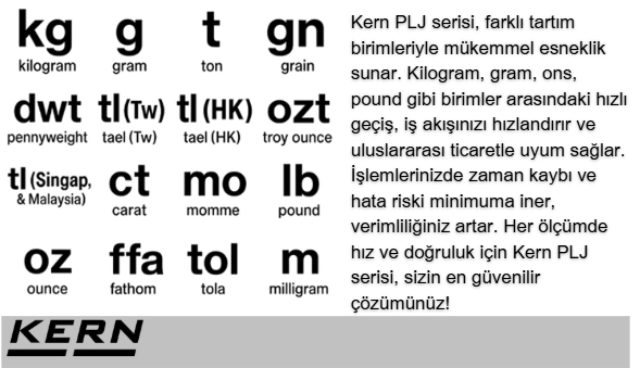 KERN PLJ 1200-3A Yarı Analitik Terazi 1200 gr/0,001 gr