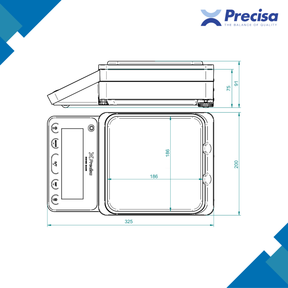PRECISA PB 1200C SCS Hassas Terazi - 1.200 gr/0,01 gr