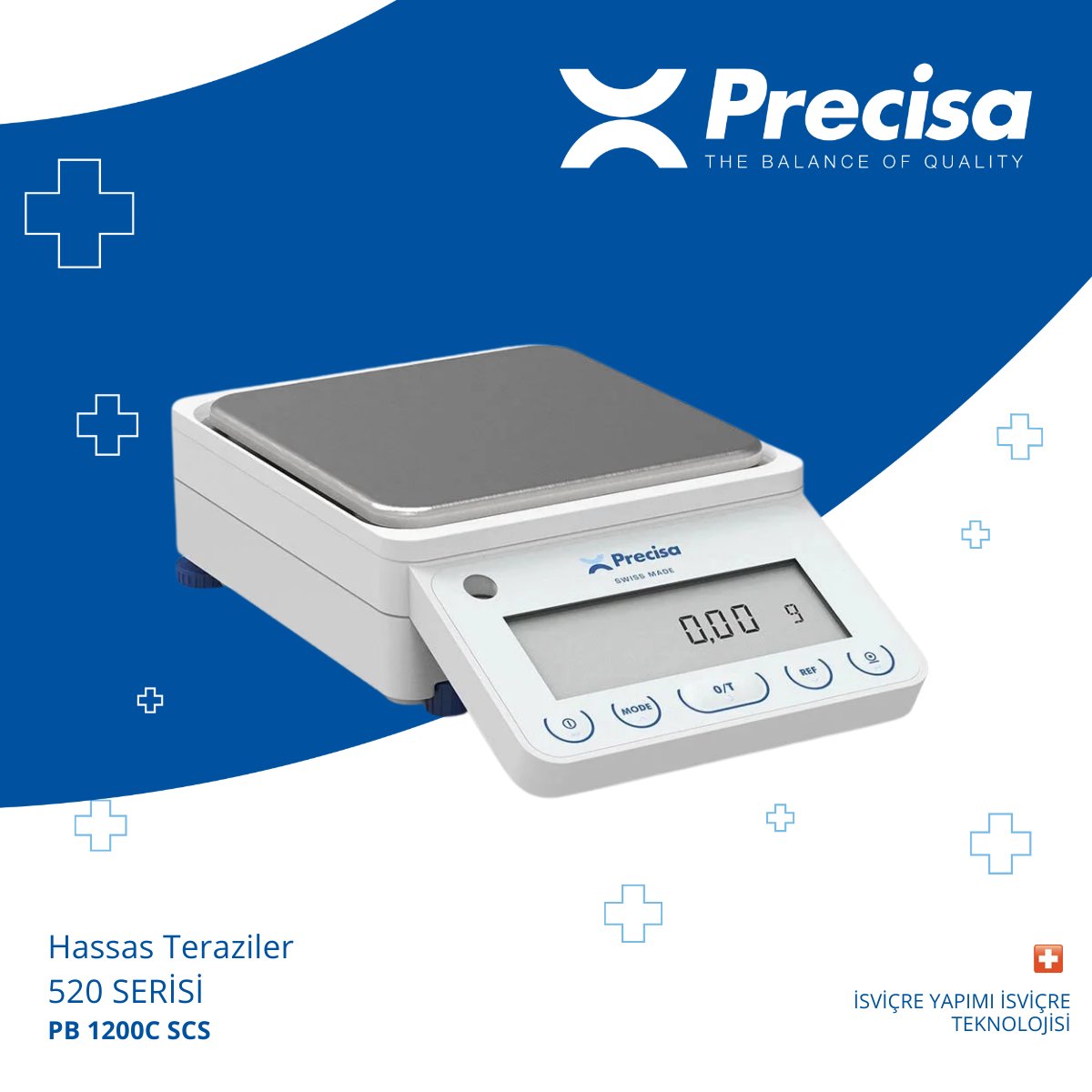 PRECISA PB 1200C SCS Hassas Terazi - 1.200 gr/0,01 gr