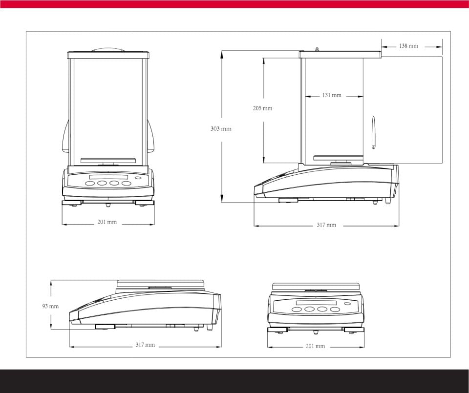 OHAUS PR4202/E Hassas Terazi 4.200 gr/0,01 gr