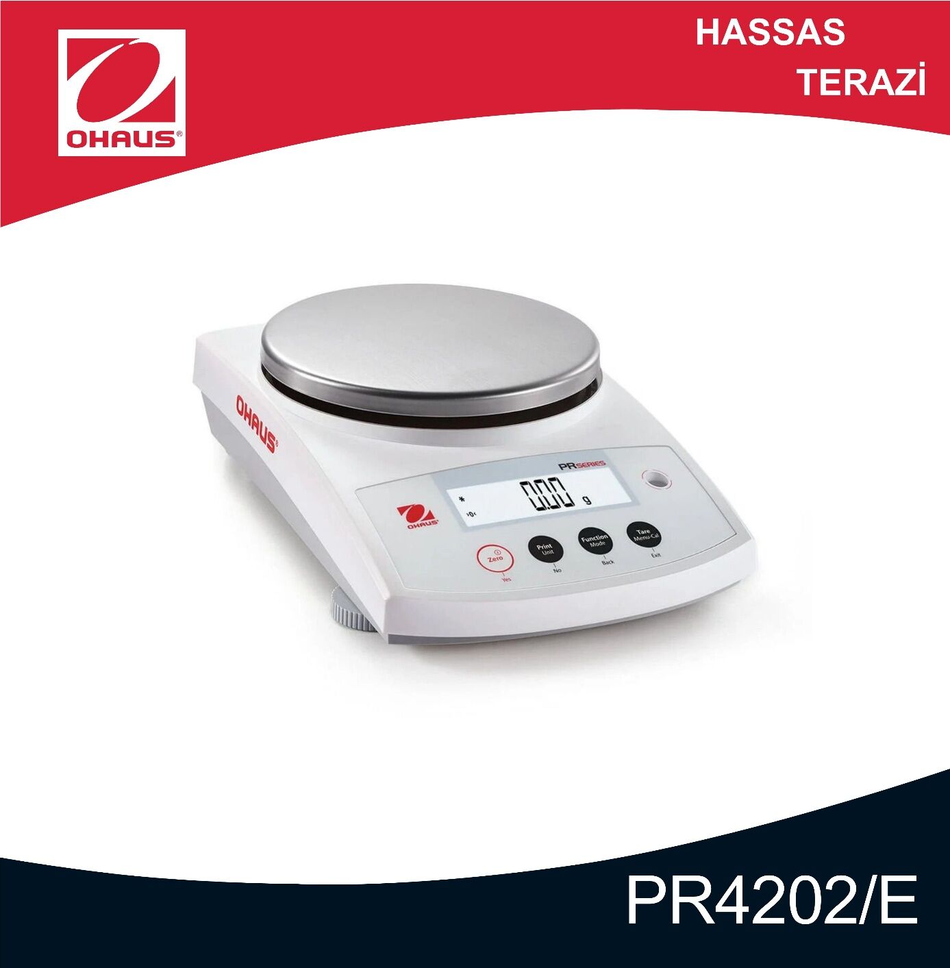 OHAUS PR4202/E Hassas Terazi 4.200 gr/0,01 gr