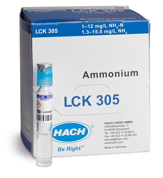 Amonyum küvet testi, 1,0-12,0 mg/L NH₄-N LCK305