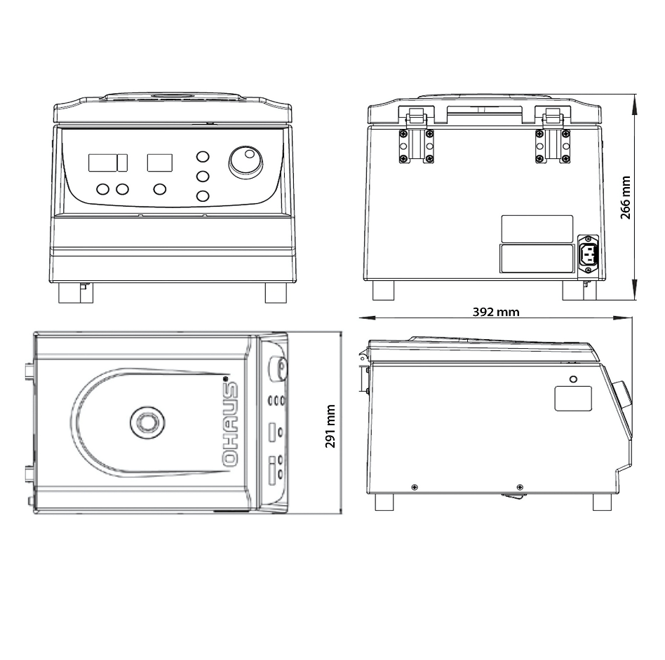 OHAUS FC5707-K Santrifüj 200/6800 rpm RCF 4445g 8x15 ml
