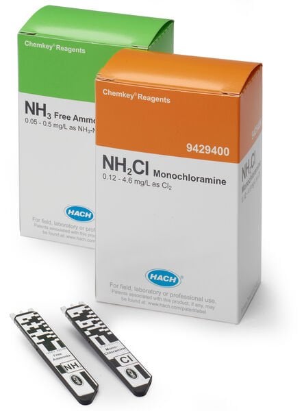 Serbest Amonyak ve Monokloramin Chemkey reaktifleri (her birinden 25/kutu) 9429600