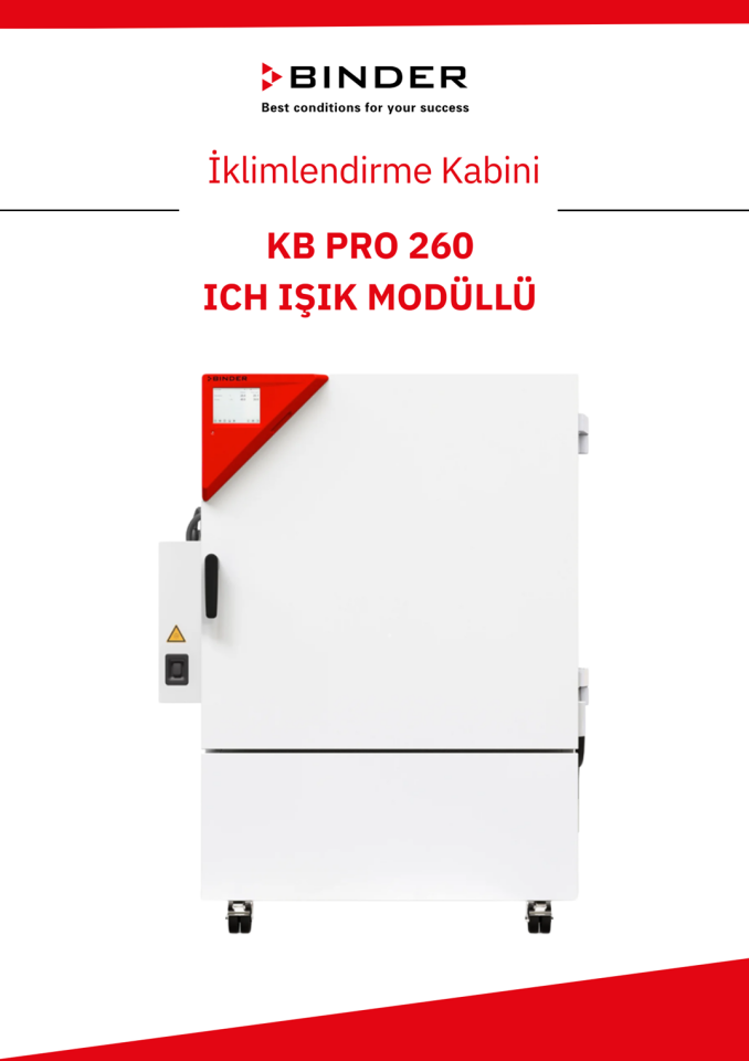 BINDER KB PRO 260 - ICH Işık Modüllü İklimlendirme Kabini