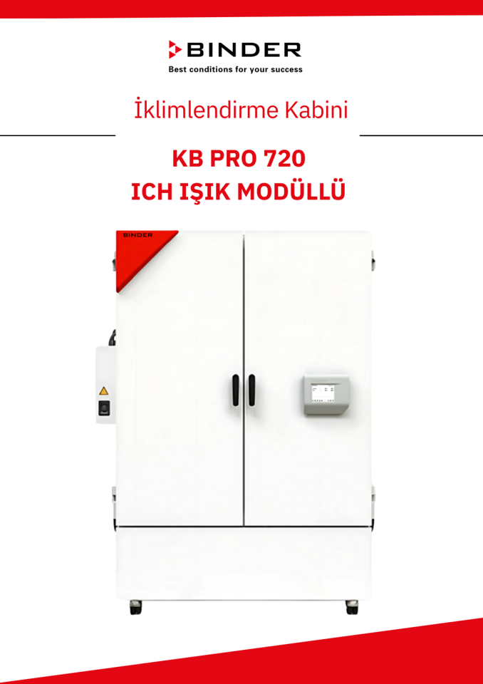 BINDER KB PRO 720 - ICH Işık Modüllü İklimlendirme Kabini