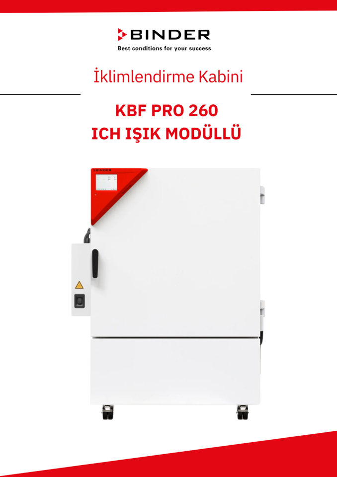 BINDER KBF PRO 260 - ICH Işık Modüllü İklimlendirme Kabini