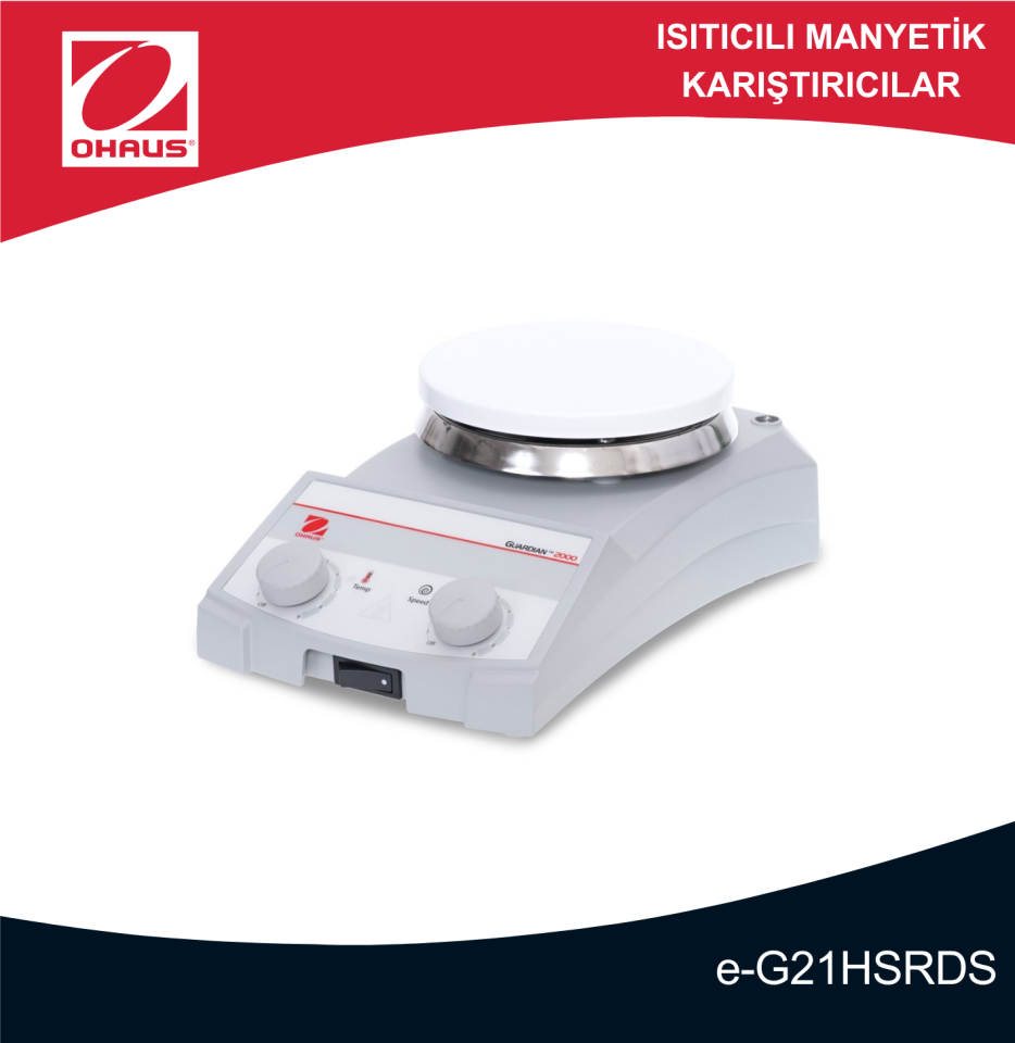 OHAUS e-G21HSRDS Guardian 2000 Serisi Isıtıcılı Manyetik Karıştırıcı