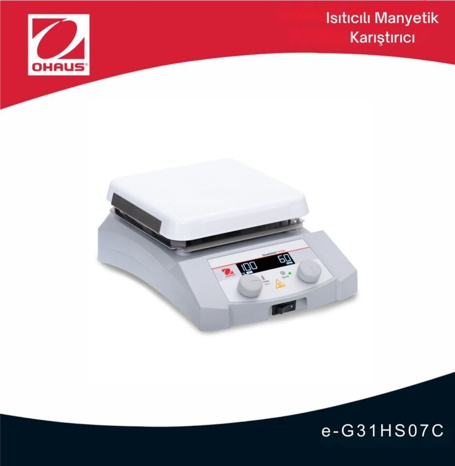 OHAUS e-G31HS07C Guardian 3000 Serisi Isıtıcılı Manyetik Karıştırıcı