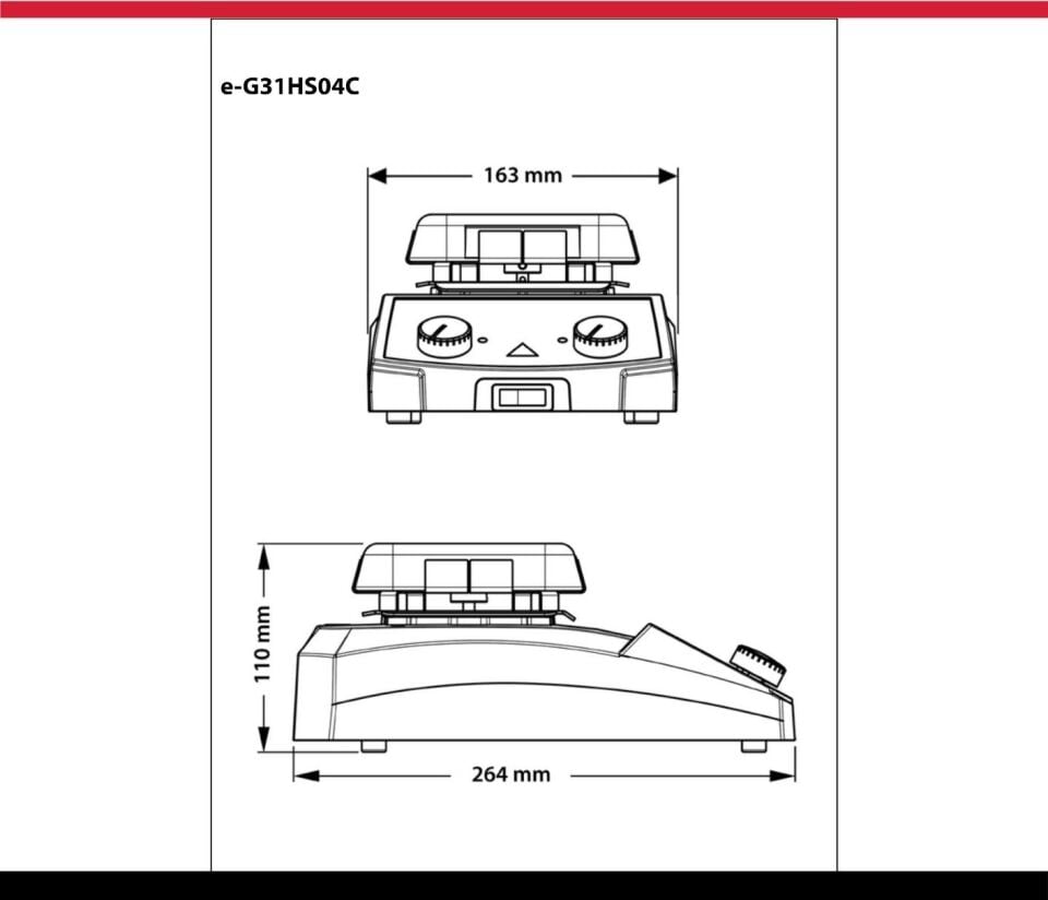 OHAUS e-G31HS04C Guardian 3000 Serisi Isıtıcılı Manyetik Karıştırıcı