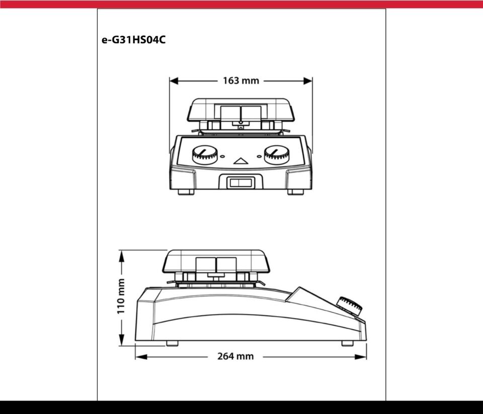 OHAUS e-G31HS04C Guardian 3000 Serisi Isıtıcılı Manyetik Karıştırıcı