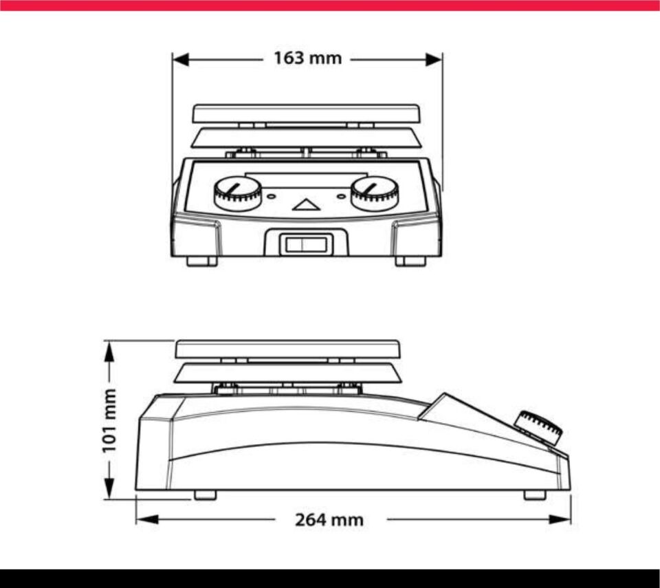 OHAUS e-G31HSRDS Guardian 3000 Serisi Isıtıcılı Manyetik Karıştırıcı