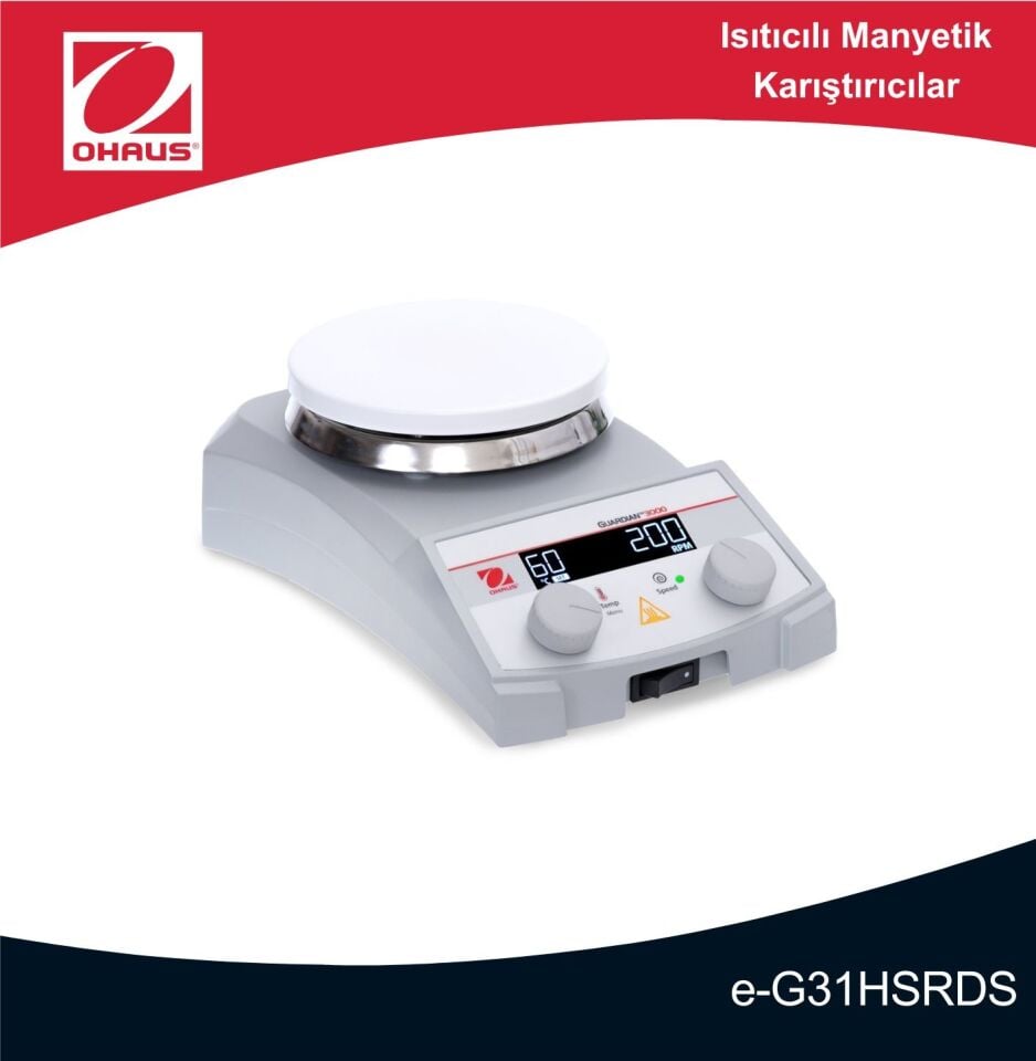 OHAUS e-G31HSRDS Guardian 3000 Serisi Isıtıcılı Manyetik Karıştırıcı