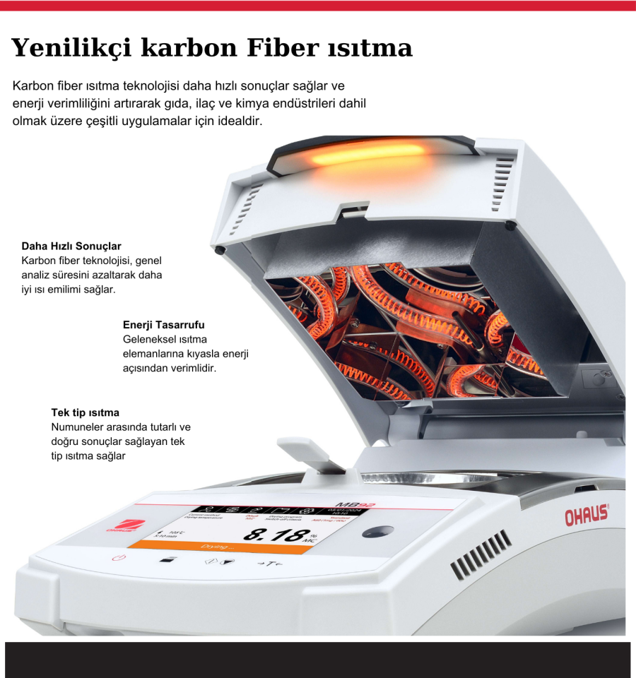 OHAUS MB92 Nem Tayin Cihazı