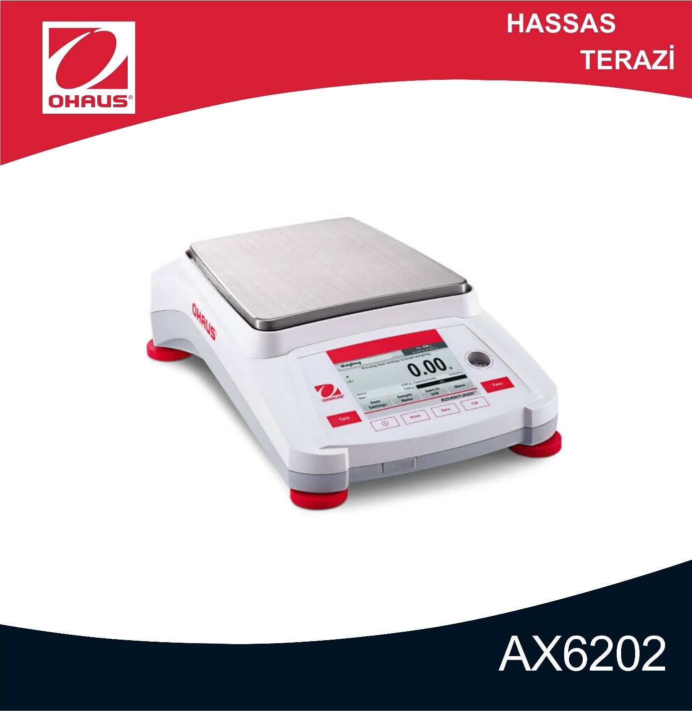 OHAUS AX6202 Adventurer Hassas Terazi 6202 gr/0,01 gr