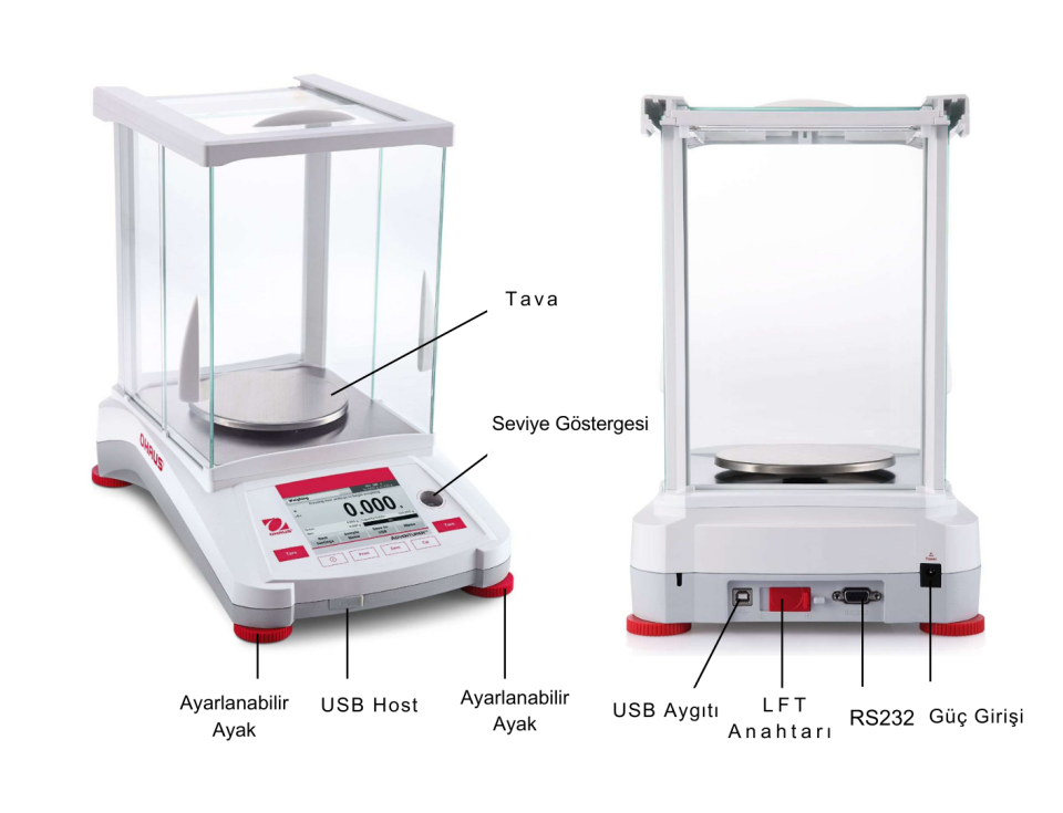 OHAUS AX623 Adventurer Yarı Analitik Terazi 620 gr/0,001 gr