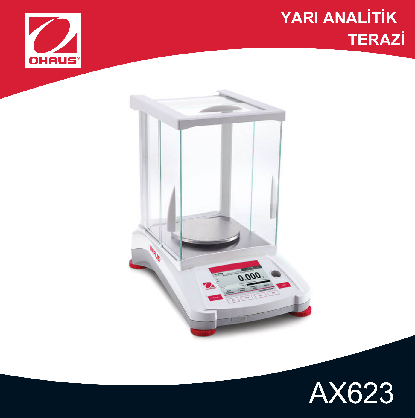 OHAUS AX623 Adventurer Yarı Analitik Terazi 620 gr/0,001 gr