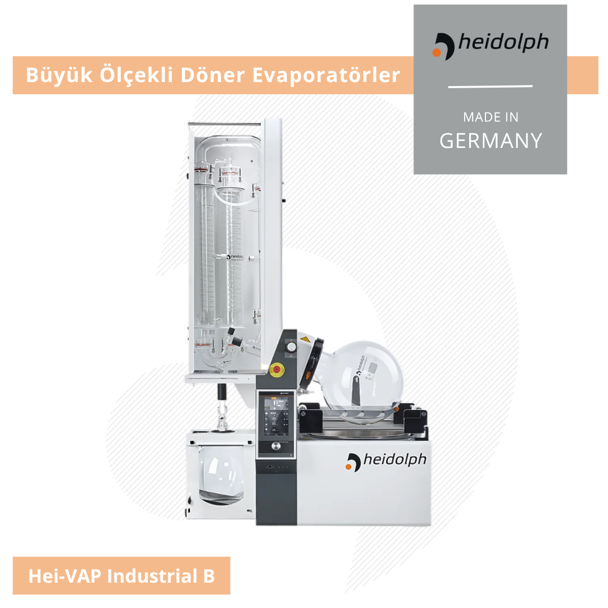HEIDOLPH Hei-VAP Industrial B – Yüksek Performanslı Rotary Evaporatör A1C Tipi Cam Ekipmanı